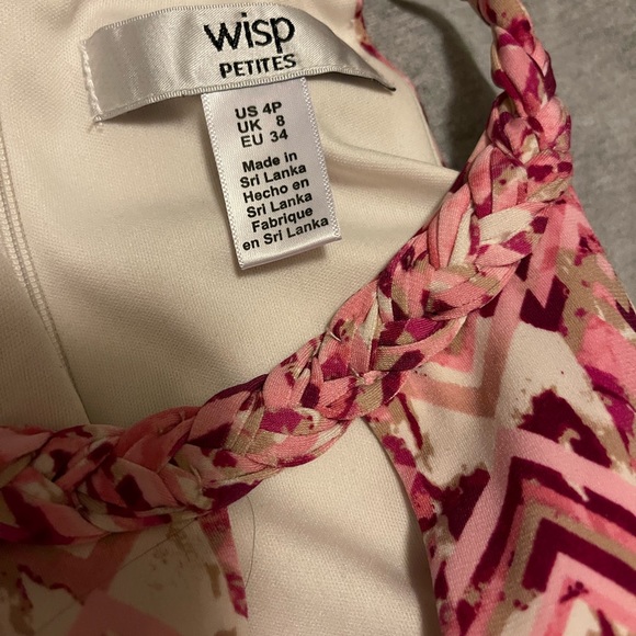 Petite Pink Hombre Geometric-Patterned Dress - Picture 3 of 6